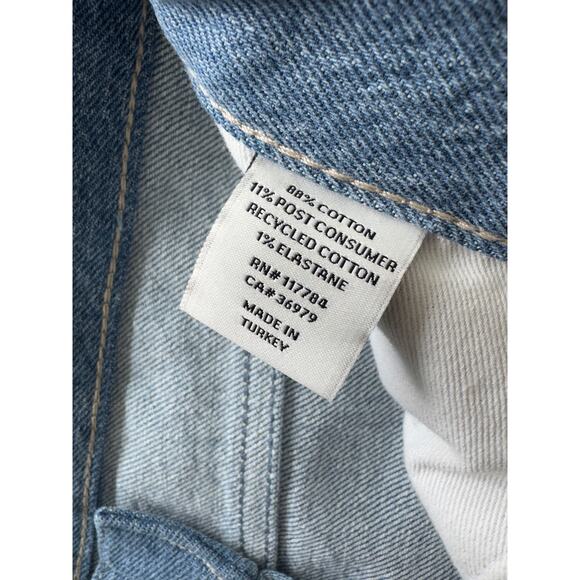 Rails The Getty Crop Patchwork Light Indigo Blue Jeans Size 27 - Picture 6 of 9